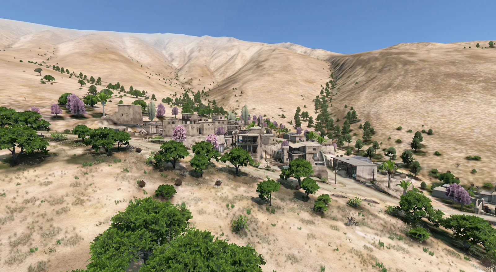 A Nasdara village: intact houses next to ones that are waiting to be rebuilt